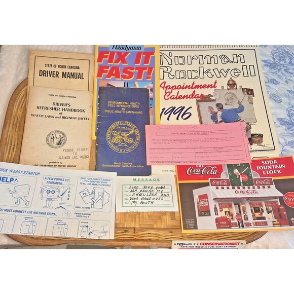 Vintage Lot of Household Items Tools Paper Nostalgia Office Supplies Cards - Picture 6 of 8